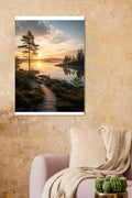 Nordic Serenity Wall Art Print – Scandinavian Fjord – premium Scandinavian wall art