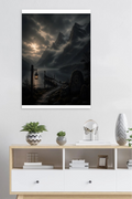 Longship at Dusk Wall Art Print – Viking Scandinavian Art – premium Scandinavian wall art