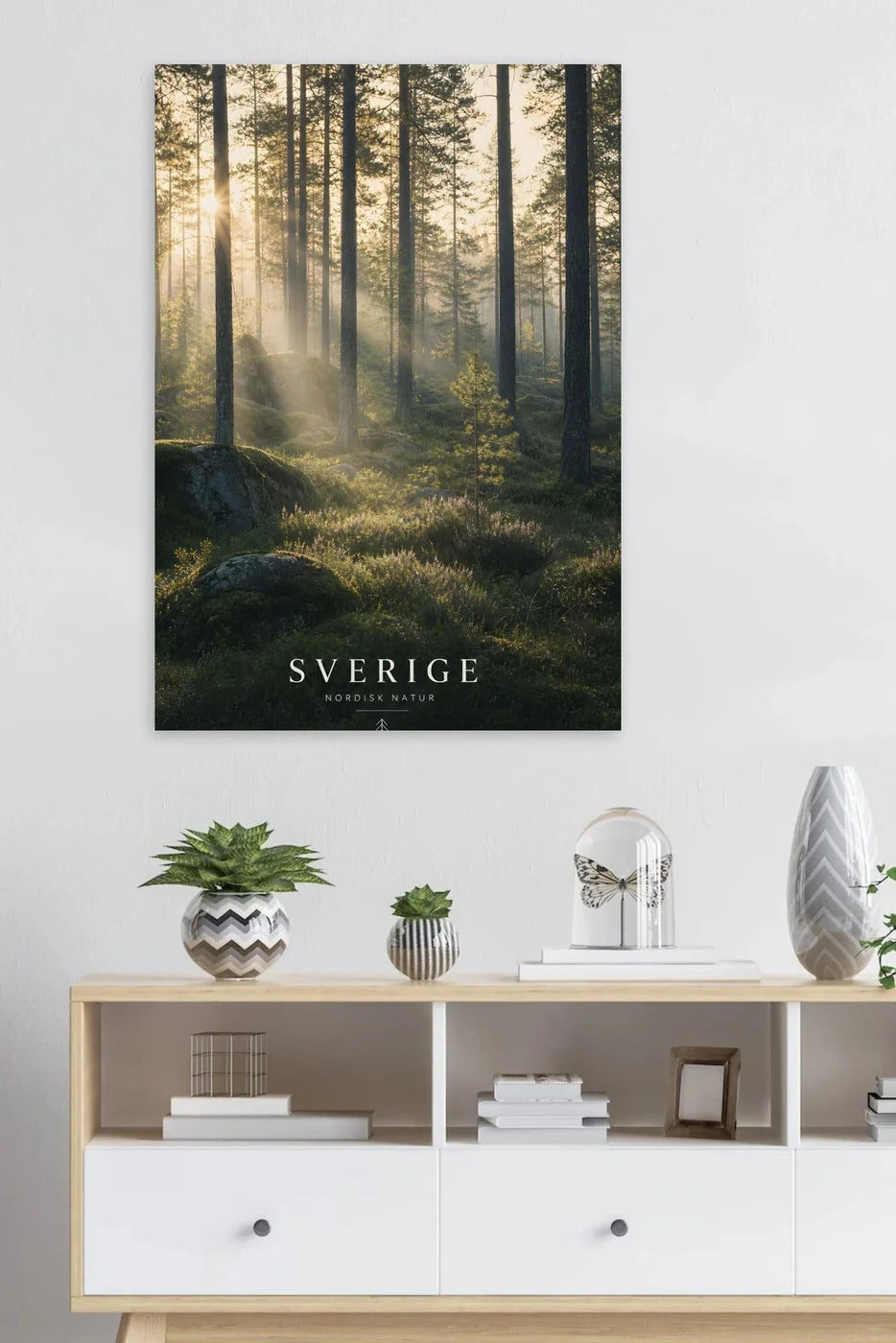 Swedish Pine Forest Aluminum Wall Art – square detail view