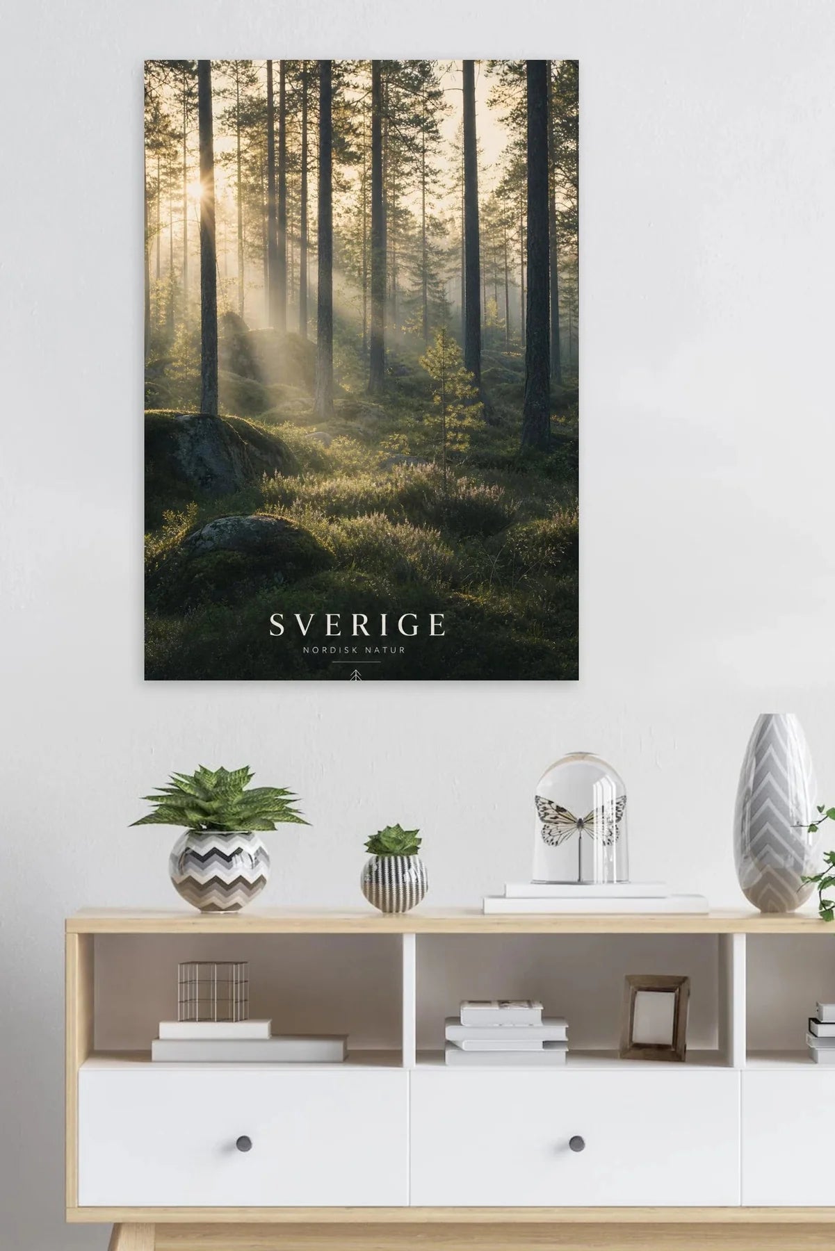 Swedish Pine Forest Aluminum Wall Art – portrait detail view