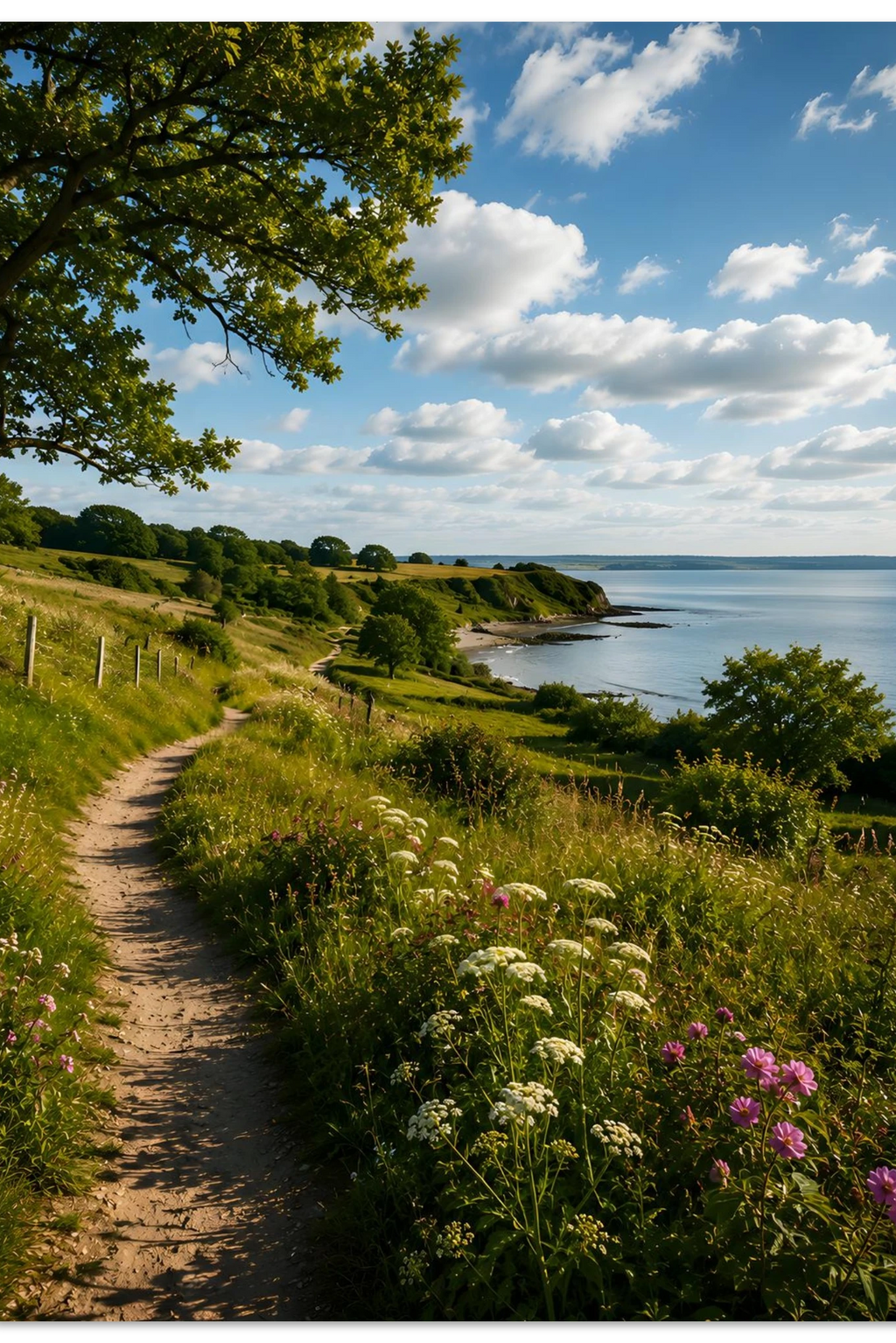 Nordic Sunny Coastline Wall Art Print – Scandinavian Coast – premium Scandinavian wall art