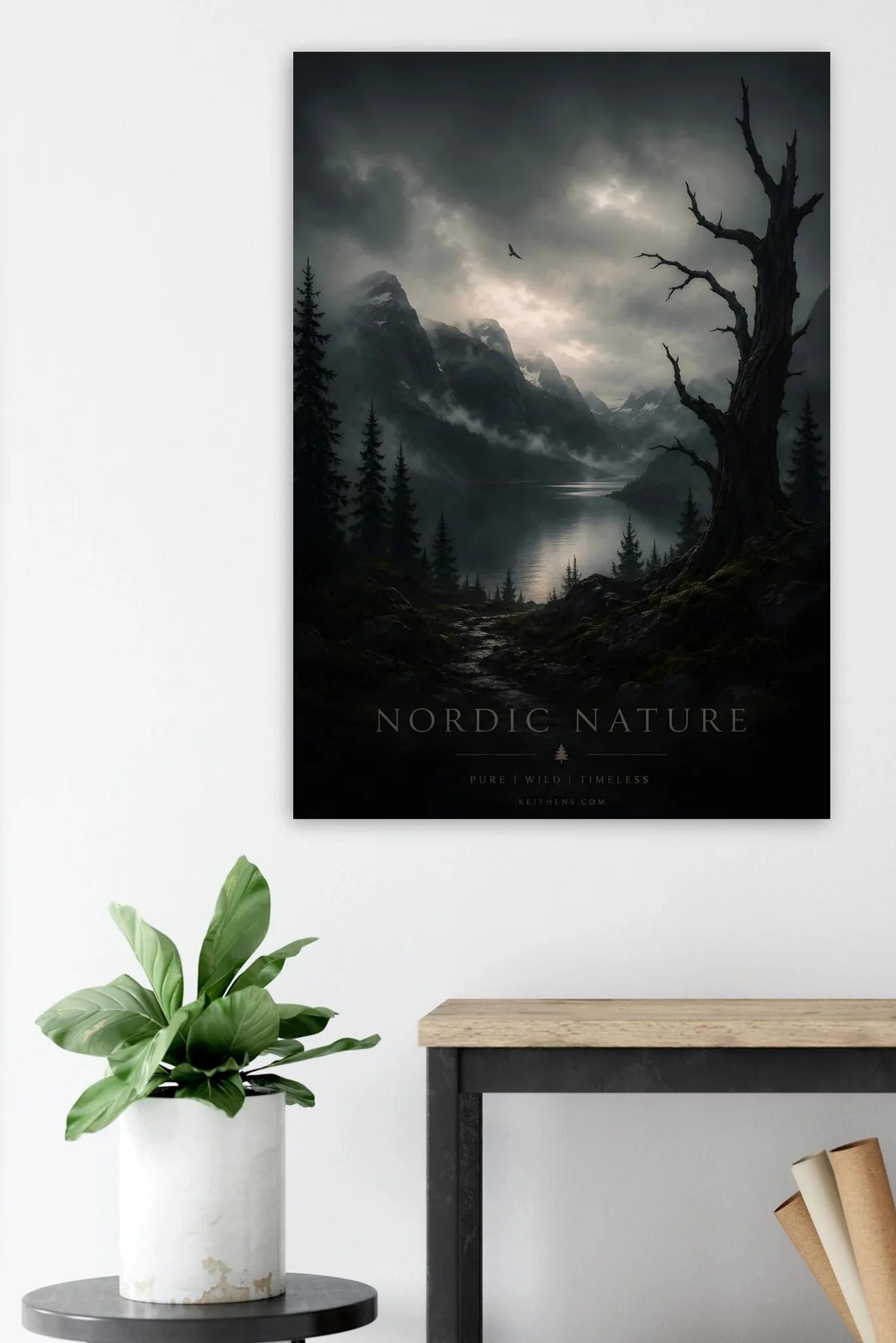 Timeless Nordic Wilderness Wall Art – portrait detail view