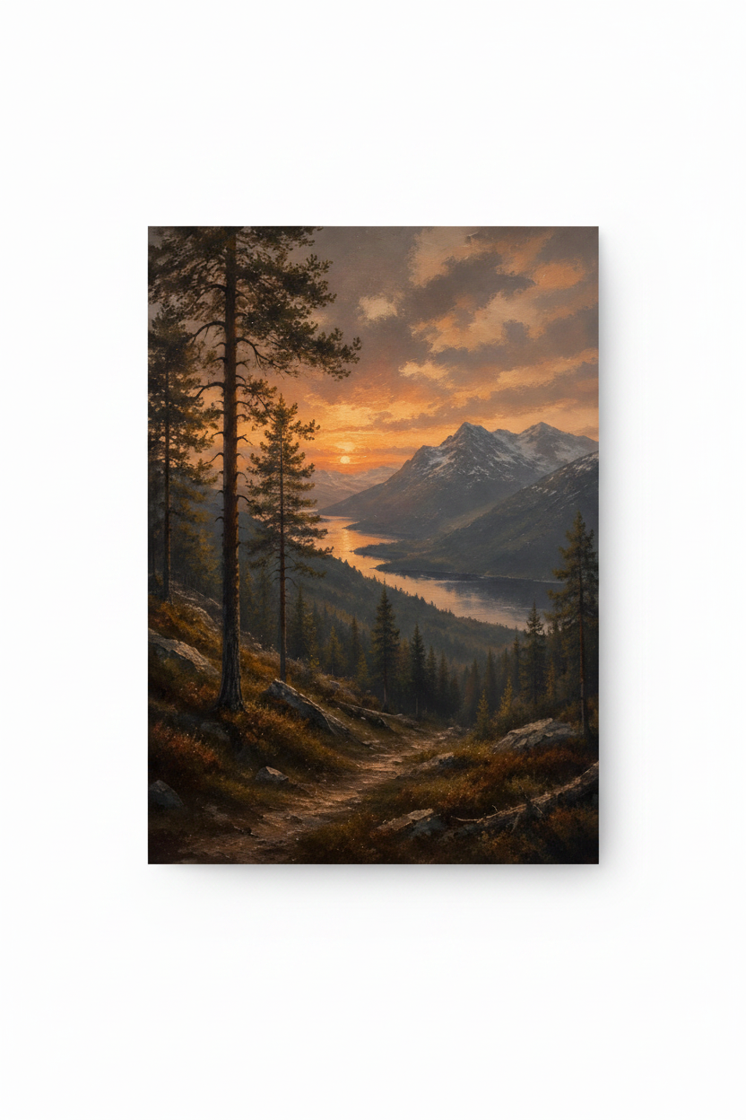 Nordic Dusk Wall Art Print – full print on white background