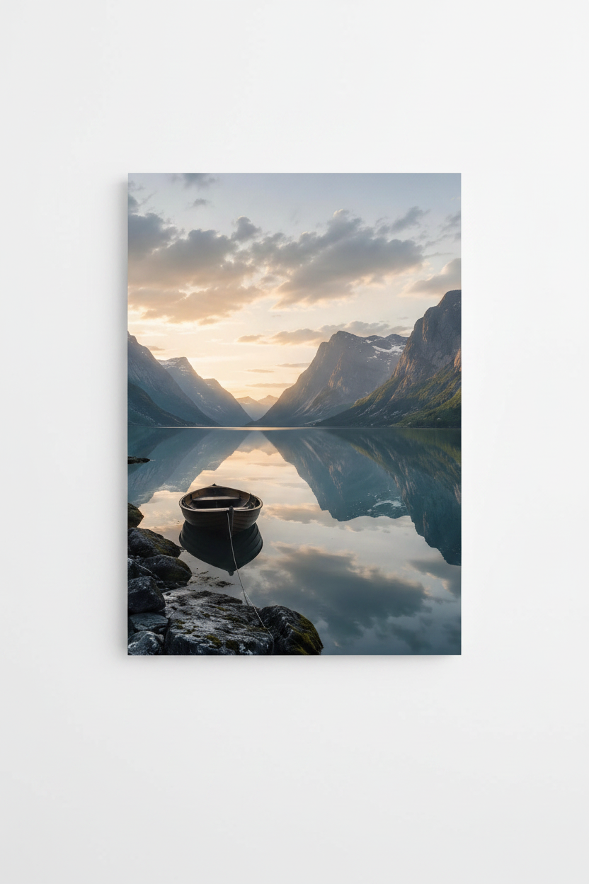 Nordic Sunrise Wall Art Print – full print on white background