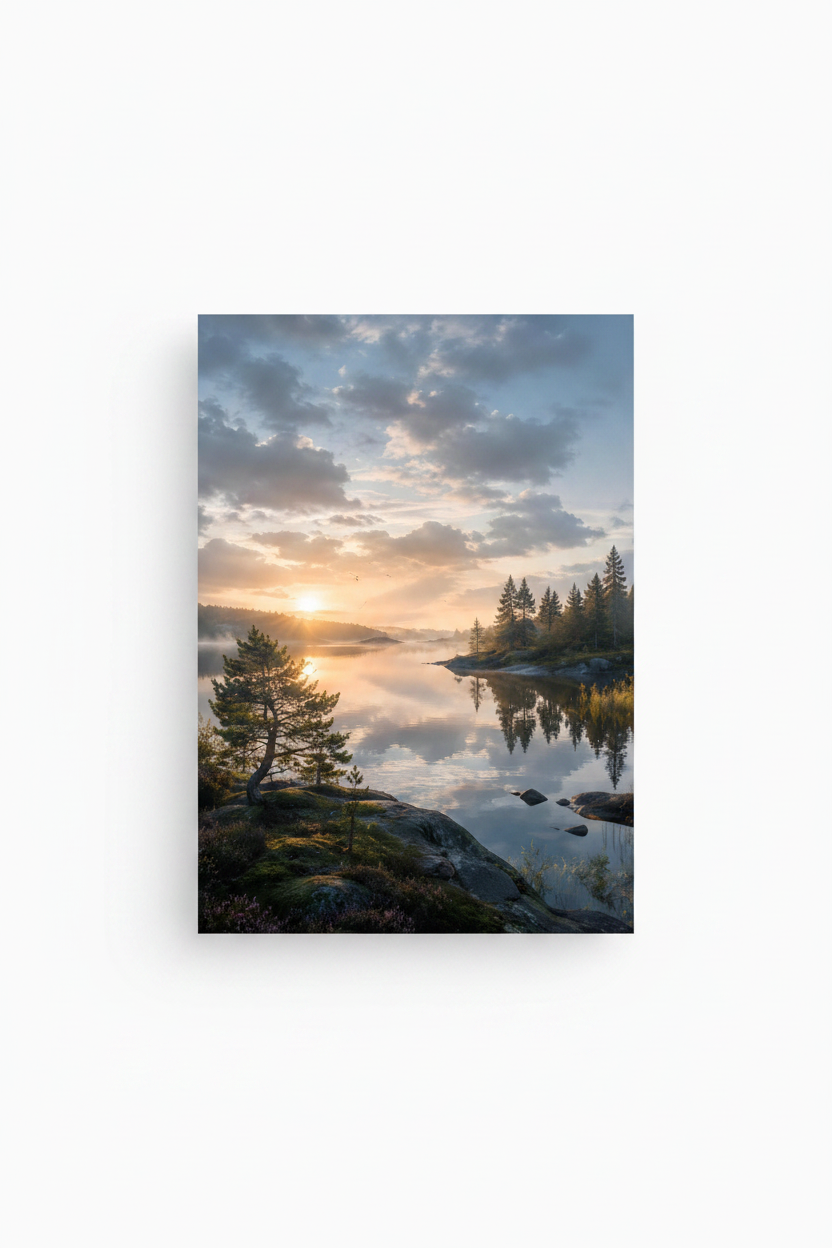 Nordic Stillness Wall Art Print – full print on white background