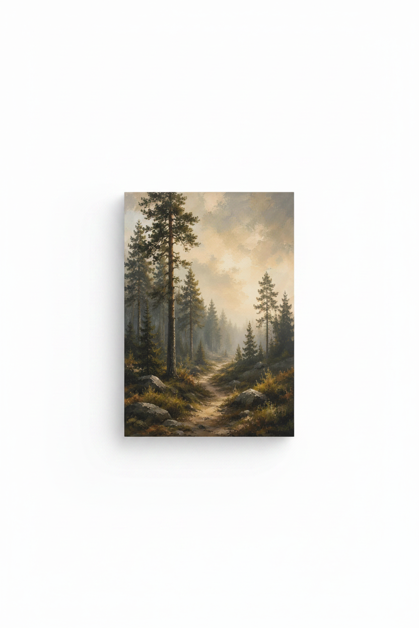 Whispers of the Nordic Forest Wall Art Print – full print on white background
