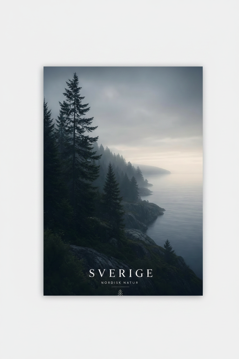 Swedish Nature Wall Art Print – full print on white background