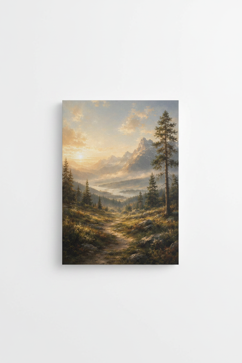 Nordic Morning Light Wall Art Print – full print on white background