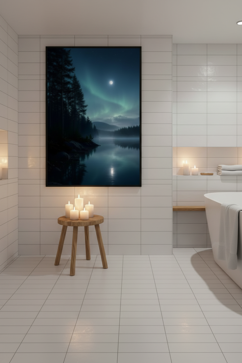 Moonlit Nordic Landscape